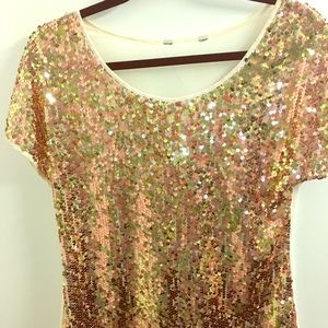 Gold sequin top